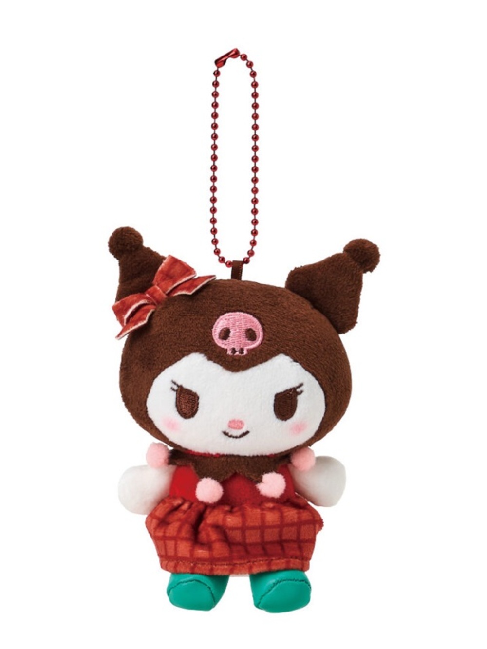 BNWT Japan Sanrio Puroland Exclusive Strawberry Series Kuromi Plush Keychain